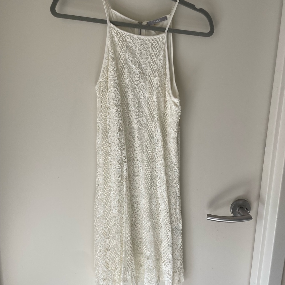 White Crochet Dress from Tart